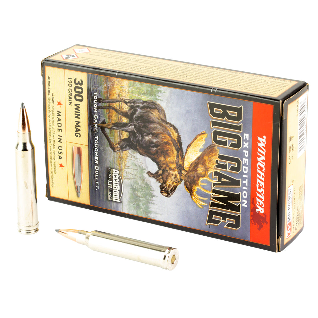 Winchester Ammunition Expedition Big Game Long Range 300 Winchester Magnum 190-Grain AccuBond Bullet - 20 Rounds