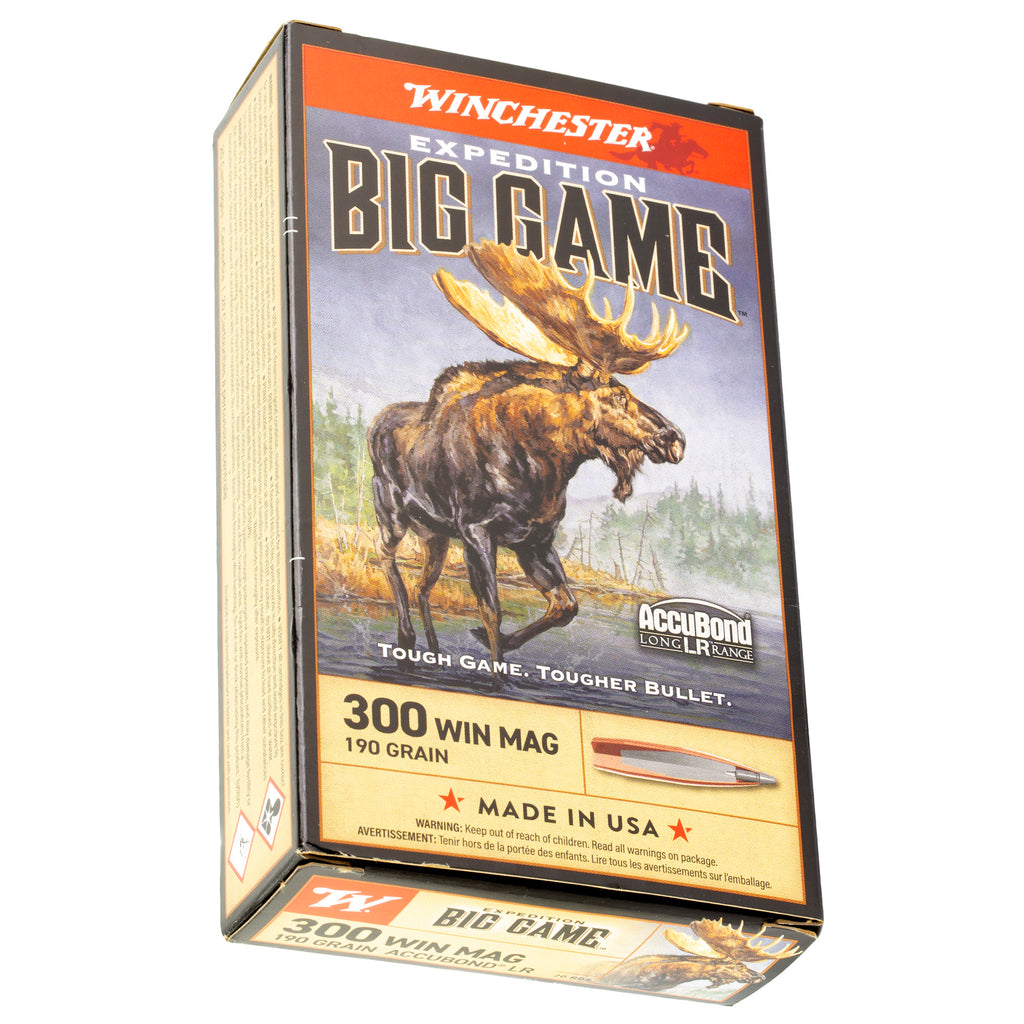 Winchester Ammunition Expedition Big Game Long Range 300 Winchester Magnum 190-Grain AccuBond Bullet - 20 Rounds