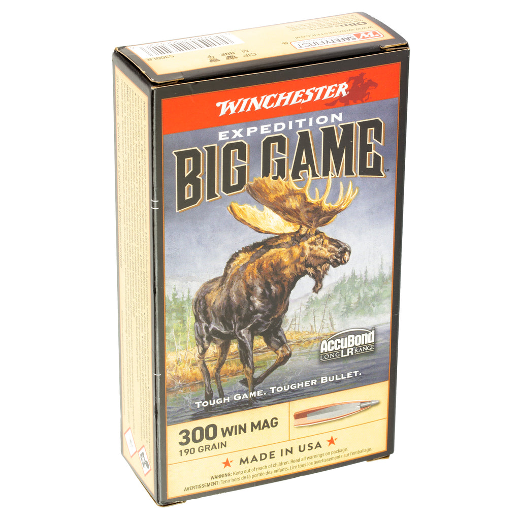 Winchester Ammunition Expedition Big Game Long Range 300 Winchester Magnum 190-Grain AccuBond Bullet - 20 Rounds