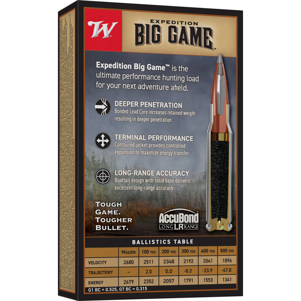Winchester Ammunition Big Game Long Range .308 Winchester 168-Grain AccuBond Bullet (20 Rounds per Box)