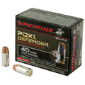 Winchester Ammunition PDX1 Defender 40 S&W 165-Grain Hollow Point Ammunition (20 Rounds Per Box)