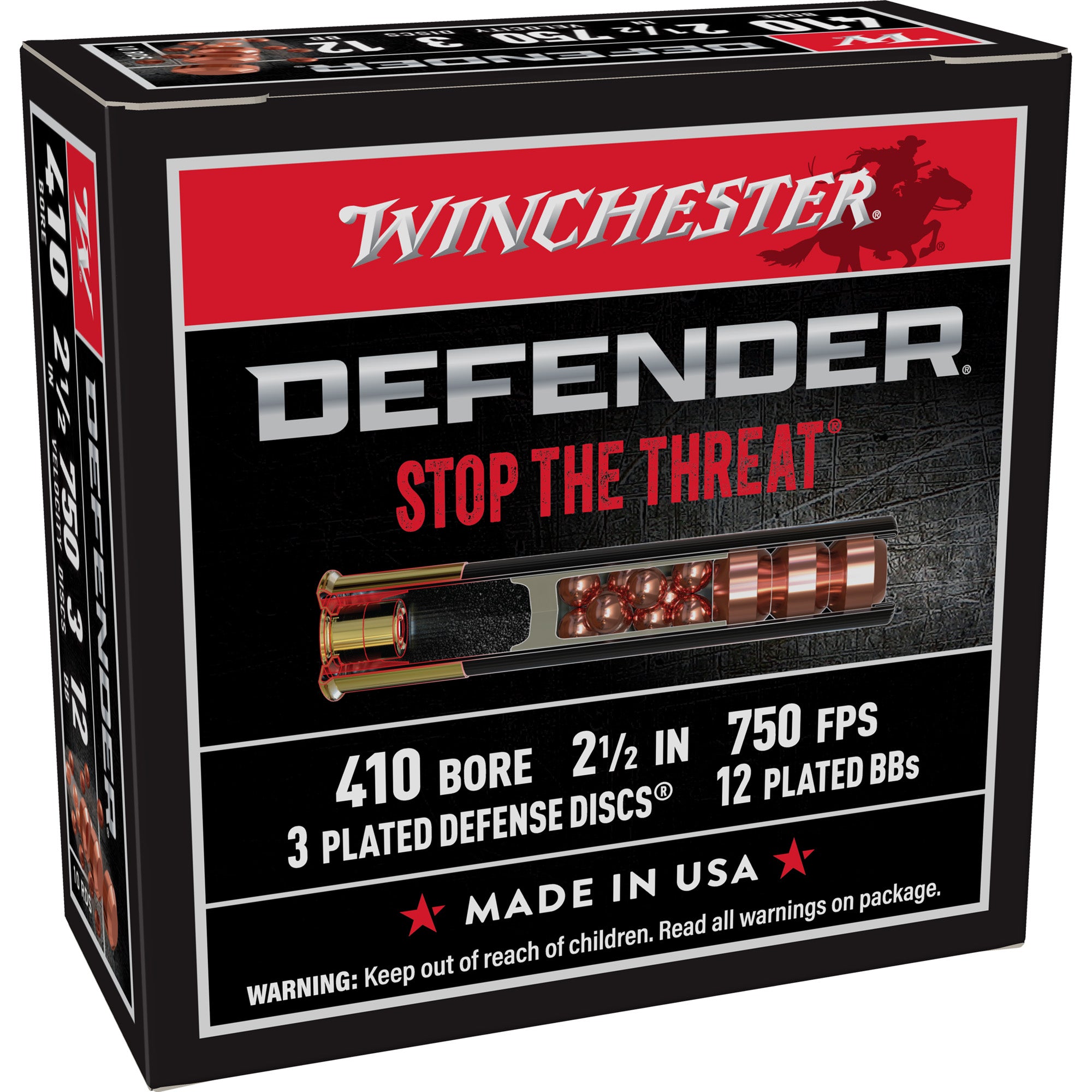 Winchester Ammunition PDX1 Defender 410 Bore 2.5-inch Buckshot - 10 Rounds