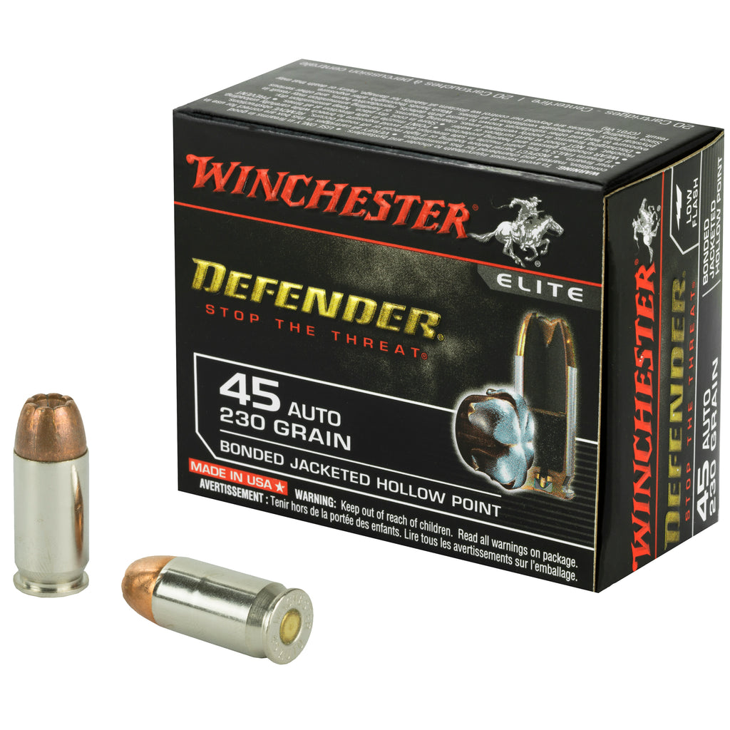 Winchester Ammunition PDX1 Defender 45 ACP 230-Grain Hollow Point Ammunition