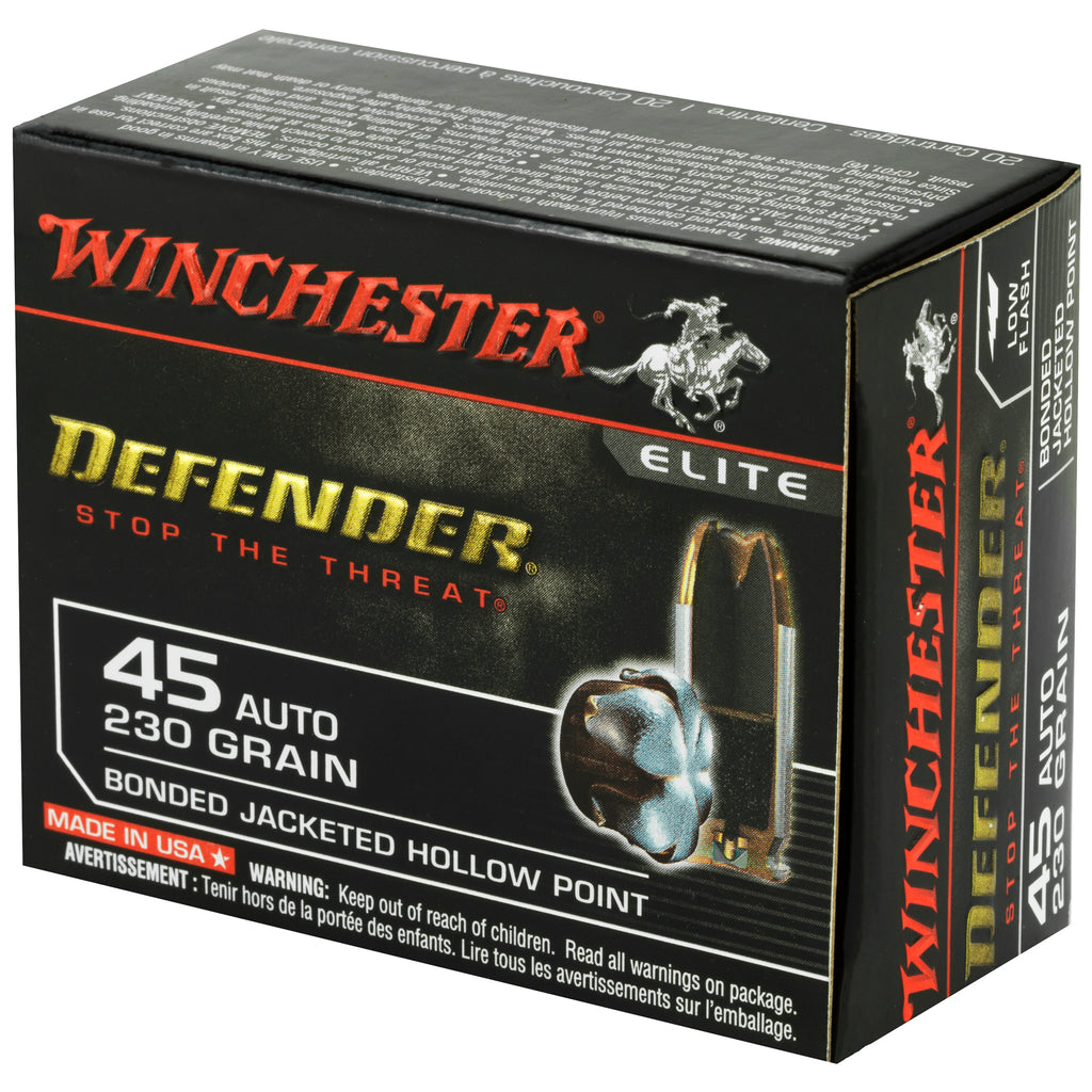 Winchester Ammunition PDX1 Defender 45 ACP 230-Grain Hollow Point Ammunition