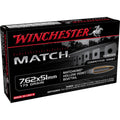 Winchester Match 7.62x51 NATO 175 Grain Boat Tail Hollow Point Ammunition - 20 Rounds per Box