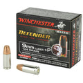 Winchester Ammunition PDX1 Defender 9mm +P 124-Grain Hollow Point Ammunition