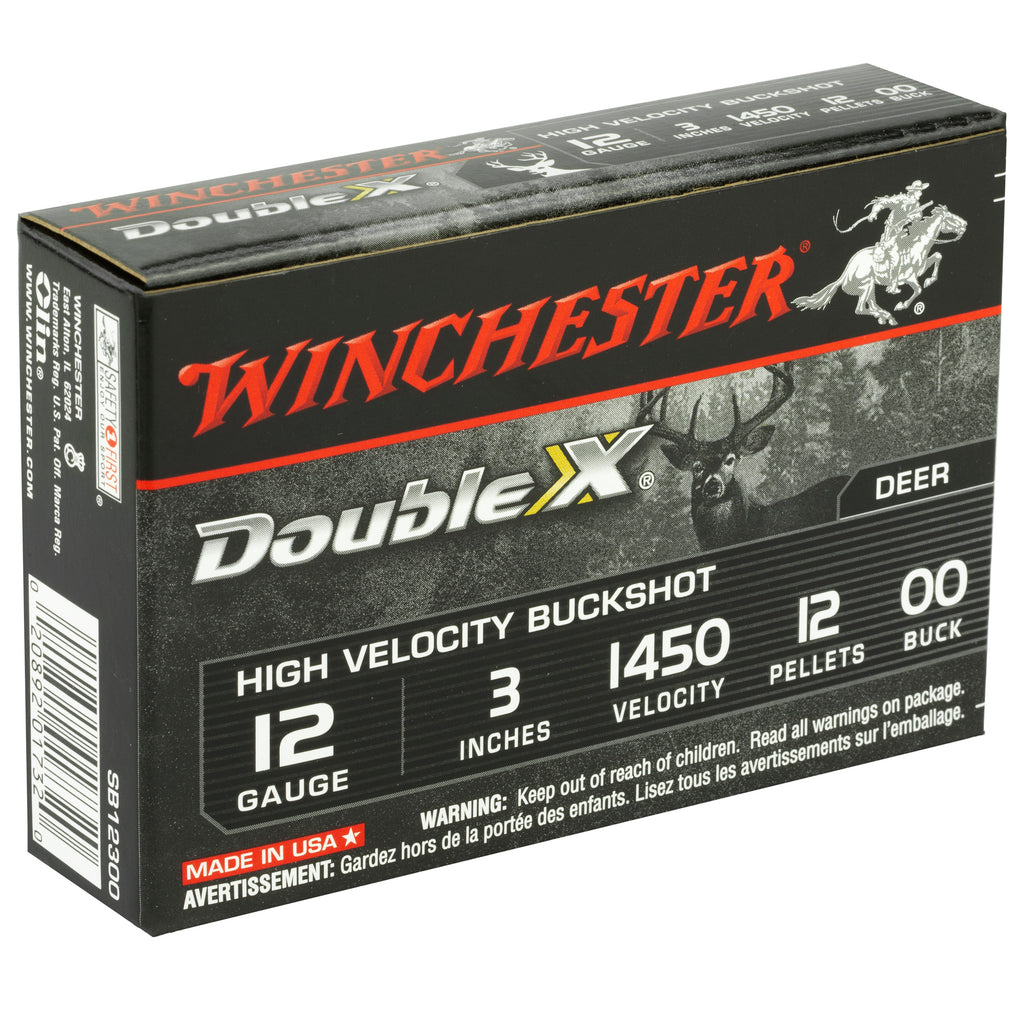 Winchester Ammunition Double X 12 Gauge 00 Buckshot - High-Velocity, Long-Range Performance