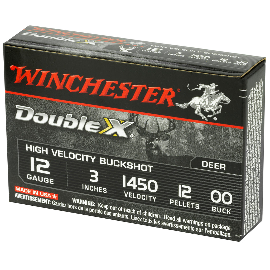Winchester Ammunition Double X 12 Gauge 00 Buckshot - High-Velocity, Long-Range Performance