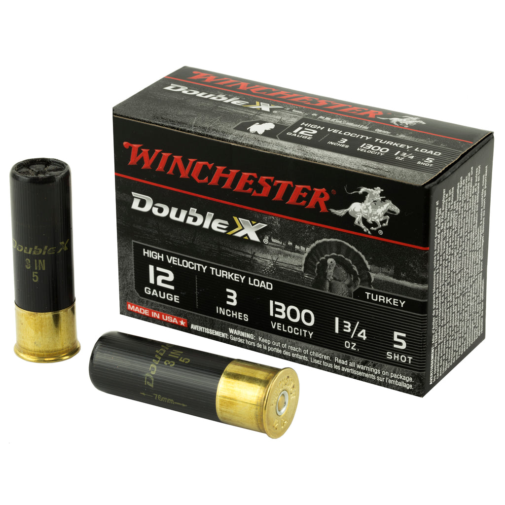 Winchester Ammunition Double X High-Velocity 12 Gauge Shotshells - 1.75 oz, #5 Shot, Pack of 10