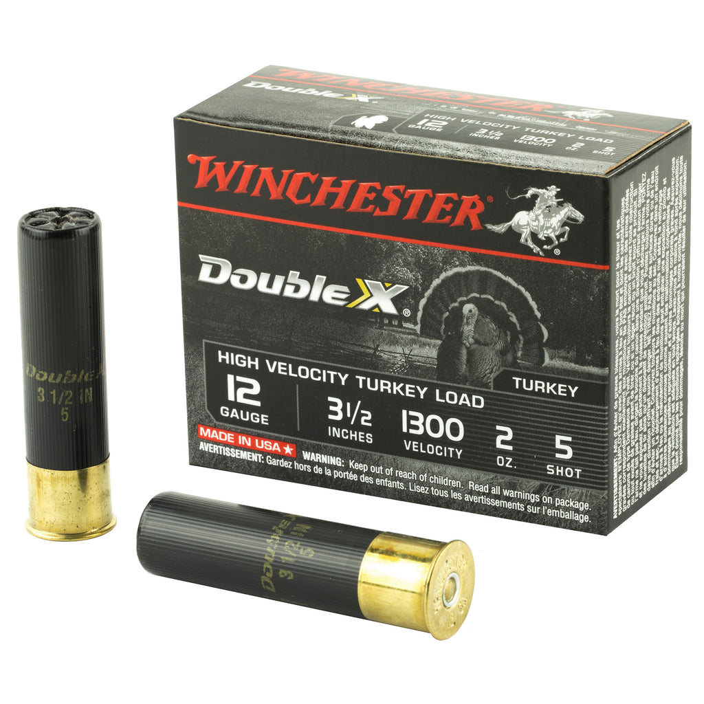 Winchester Ammunition Double X High-Velocity 12 Gauge Shotshells - 2 oz #5, 3.5 inch, 10 Shells per Box