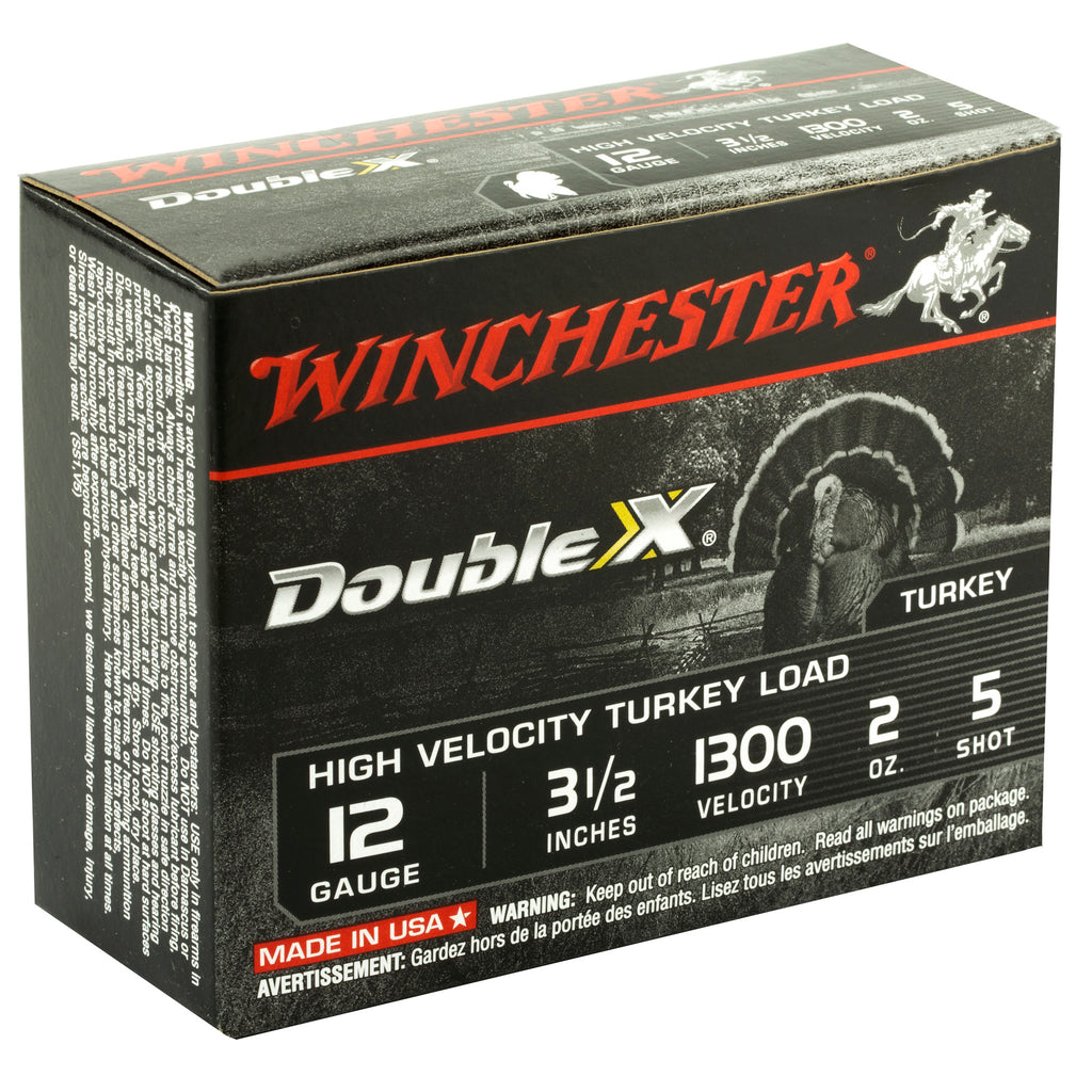 Winchester Ammunition Double X High-Velocity 12 Gauge Shotshells - 2 oz #5, 3.5 inch, 10 Shells per Box