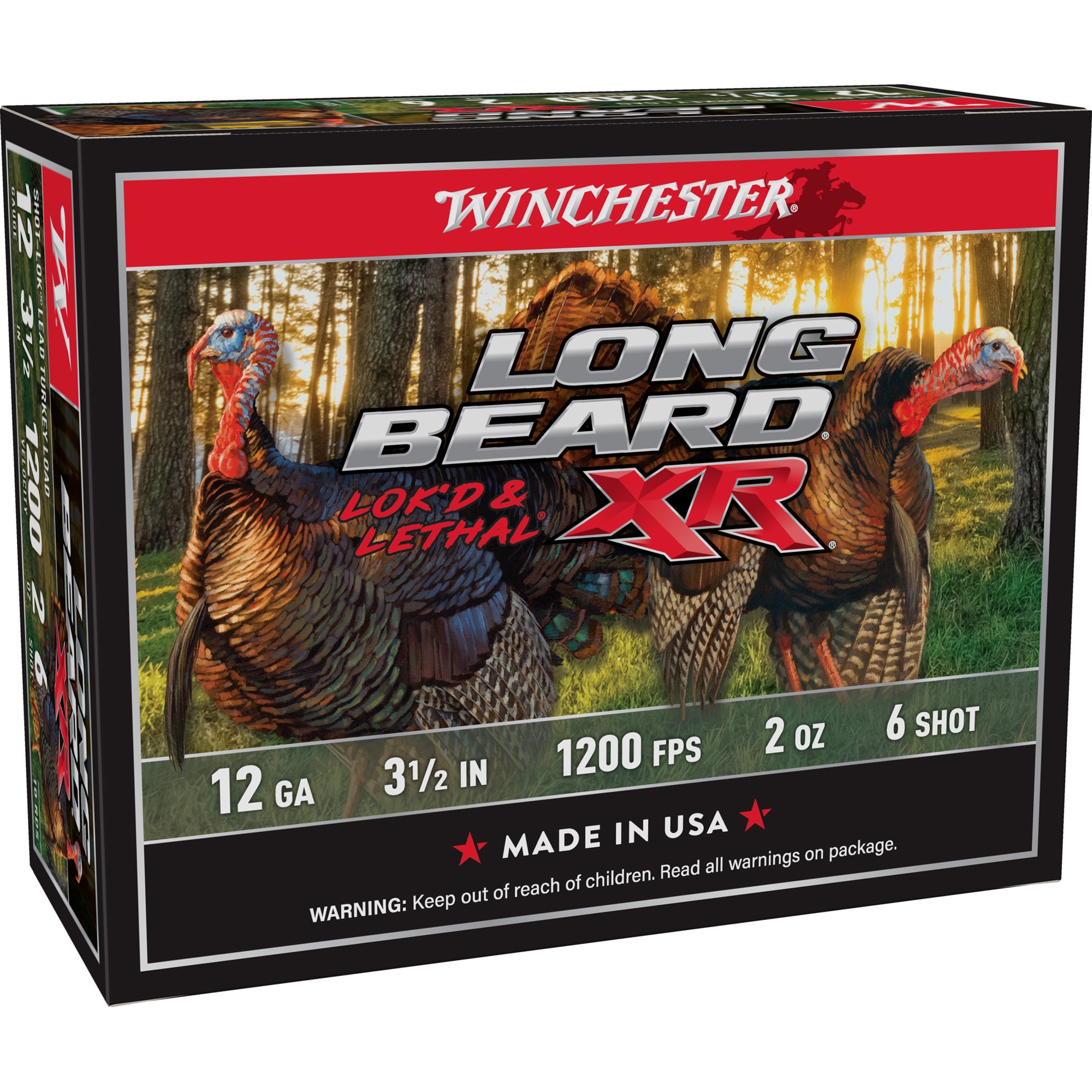 Winchester Ammunition Longbeard XR 12 Gauge 3.5 inch #6 Shotshells, 2 oz, 10 Rounds per Box