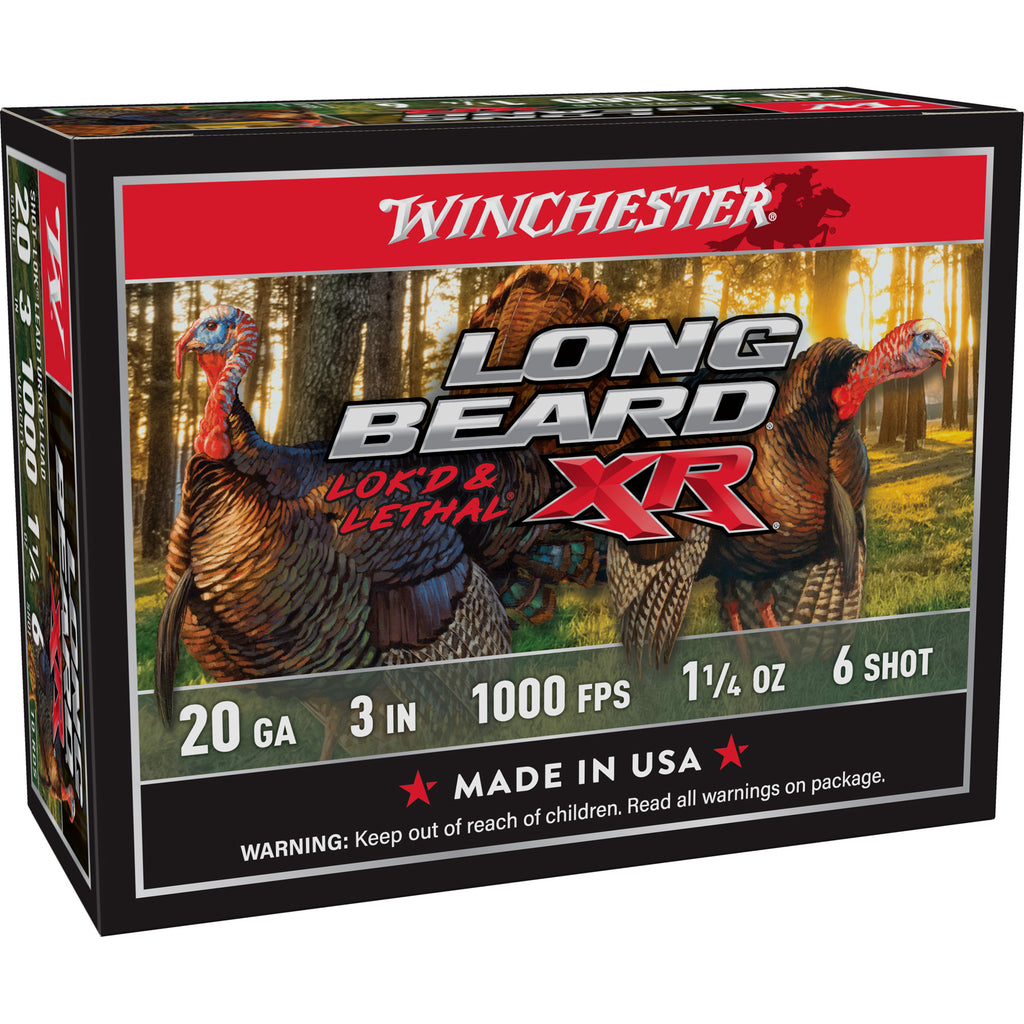 Winchester Ammunition Long Beard XR 20 Gauge #6 Shotshells - 1 1/4 oz, 10 Pack