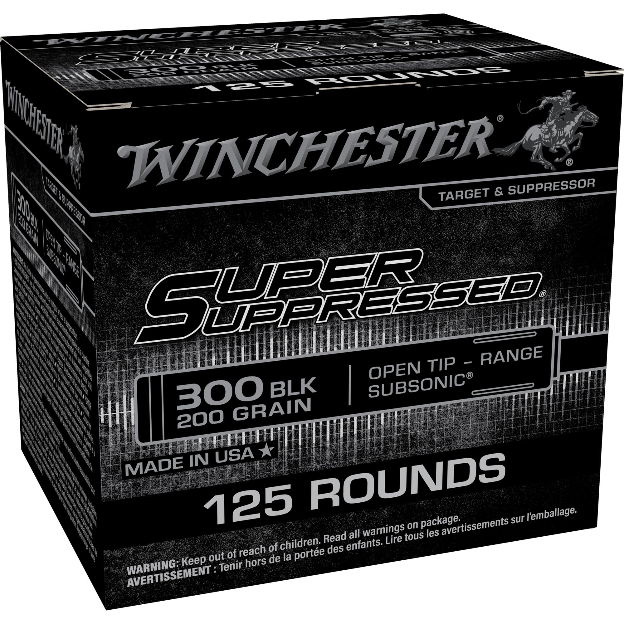 Winchester Ammunition Super Suppressed 300 Blackout 200-Grain Open Tip (125 Rounds per Box)