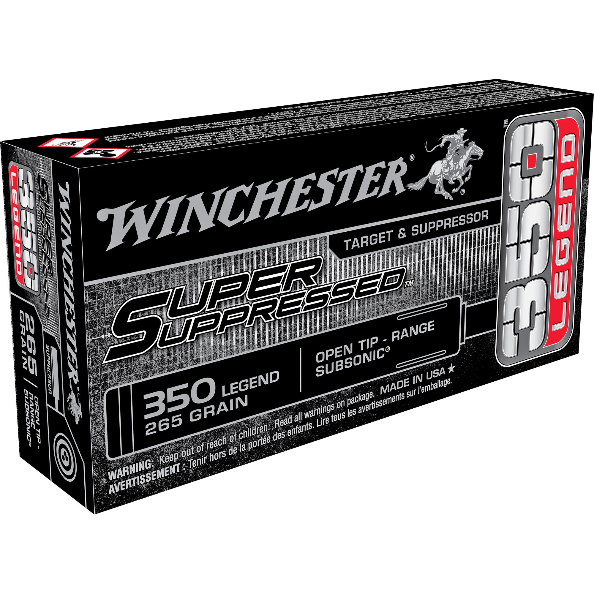 Winchester Ammunition Super Suppressed 350 Legend 260 Grain Open Tip - 20 Rounds per Box