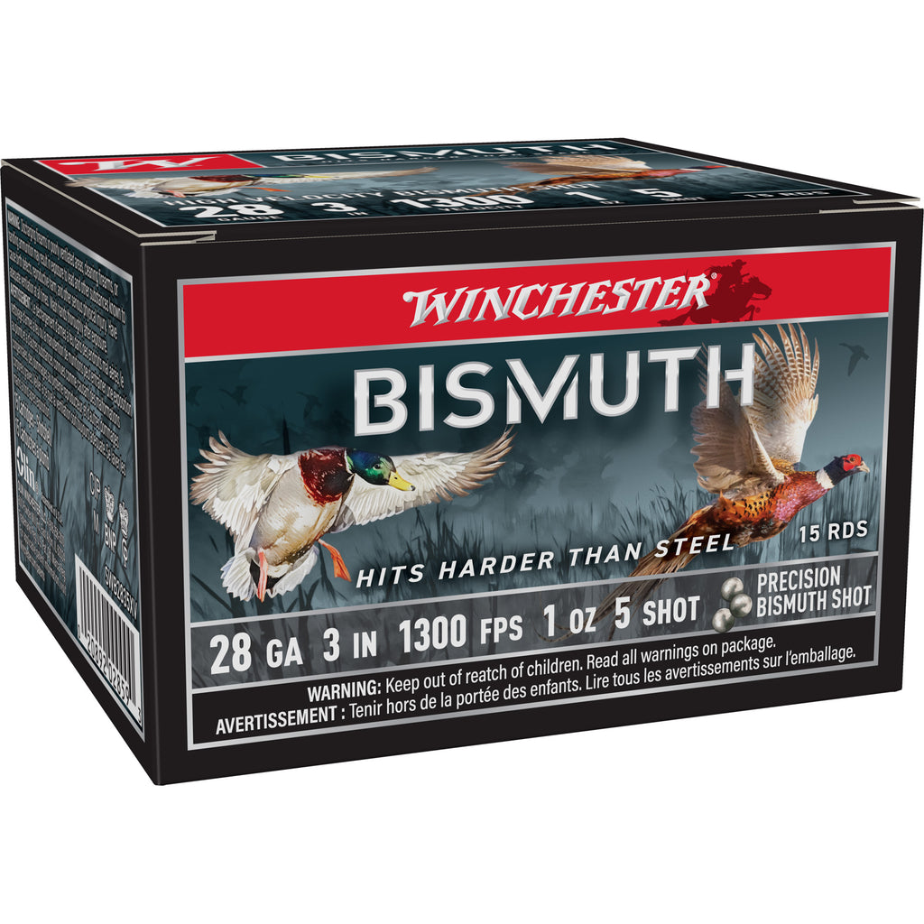 Winchester Ammunition Bismuth 28 Gauge Shotshells - 1 oz #5 Shot, Pack of 15