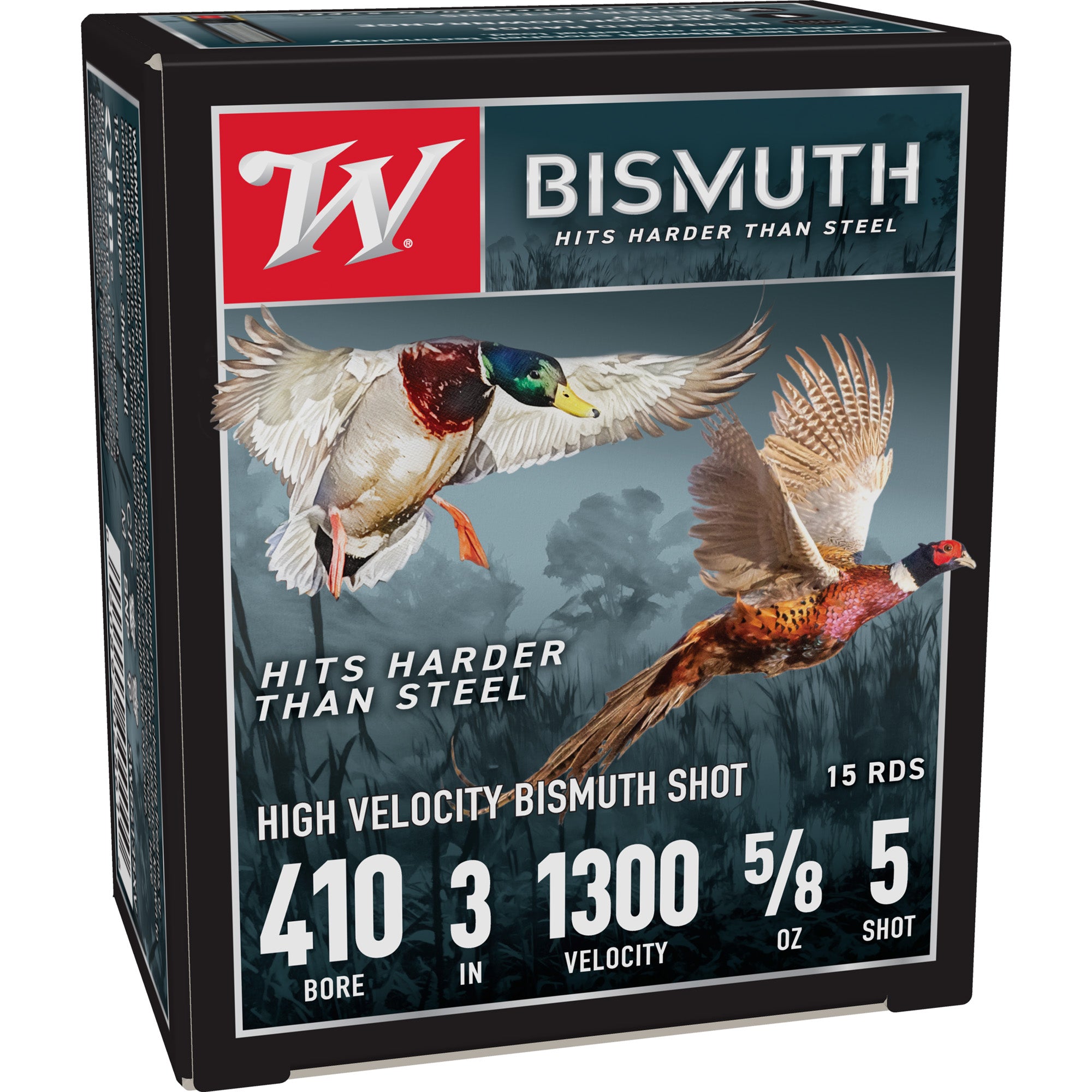 Winchester Ammunition Bismuth Shotshell 410 Bore 3-Inch, #5 Shot, 9/16 Oz – 15 Rounds per Box