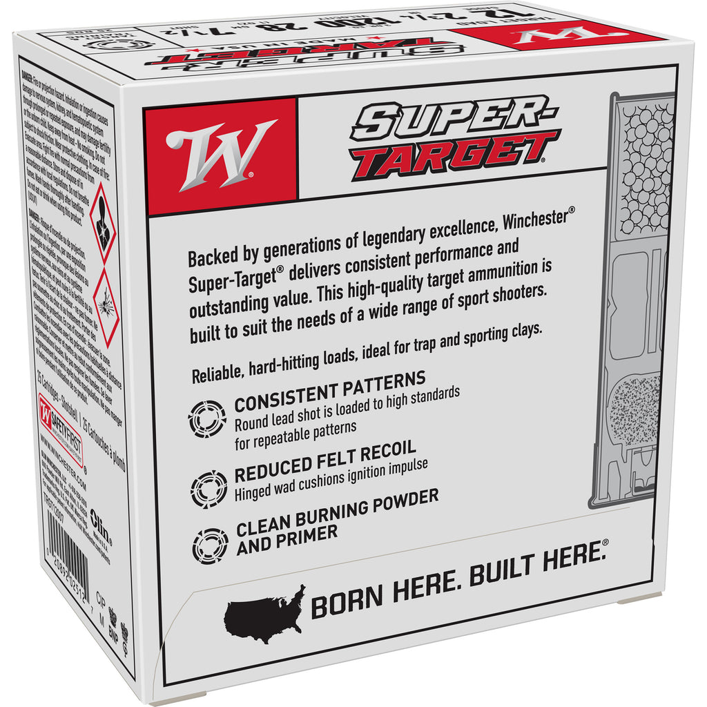 Winchester Ammunition Super Target 12 Gauge Shotshells, 1 oz #7.5 – Reliable Performance for Target Shooting