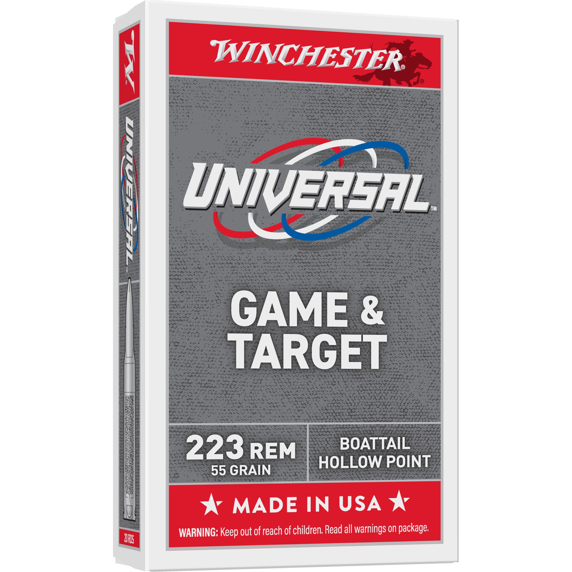Winchester Ammunition White Box .223 Remington 55 Grain Hollow Point - 20 Rounds