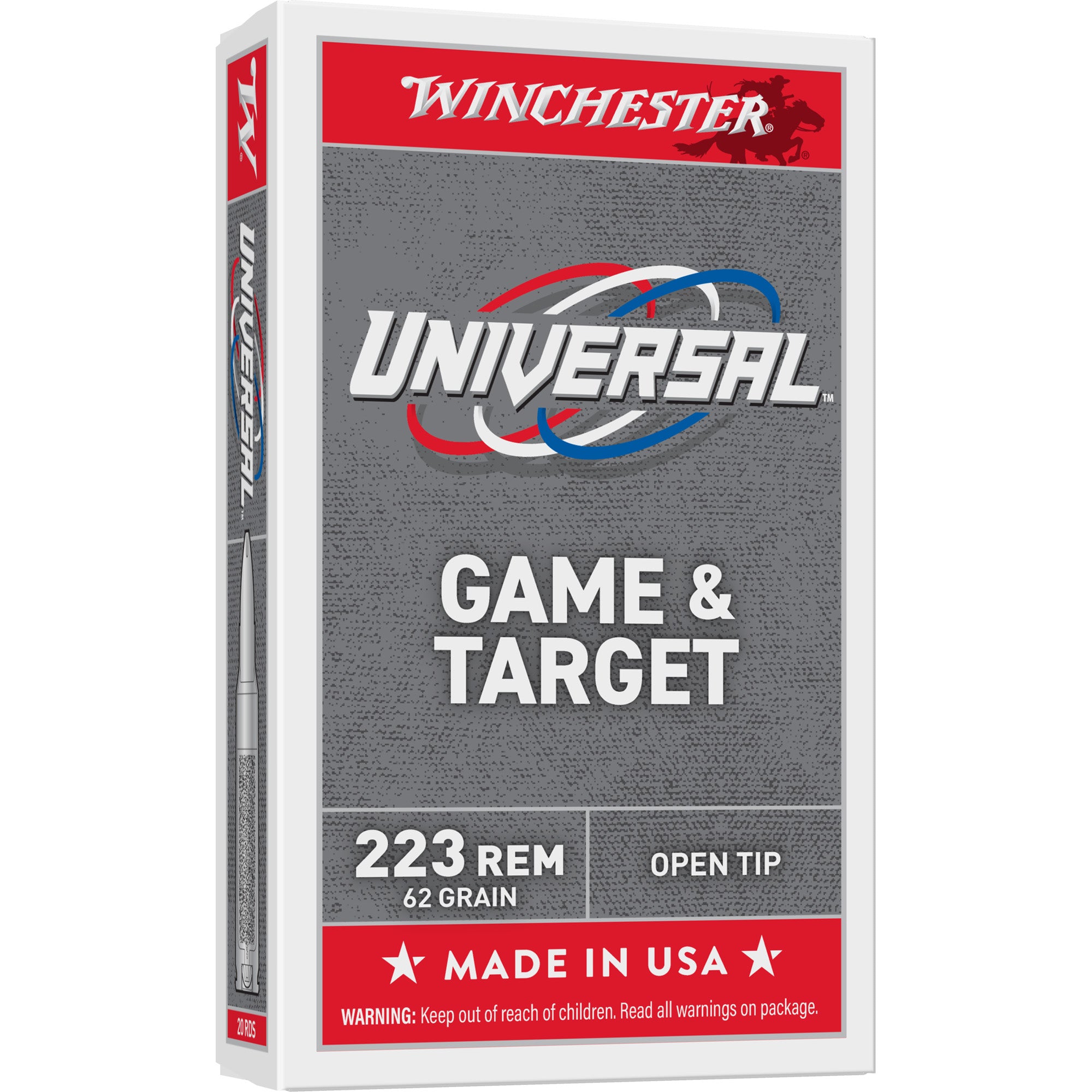 Winchester Ammunition White Box .223 Remington 62-Grain Hollow Point Ammunition, 20 Rounds