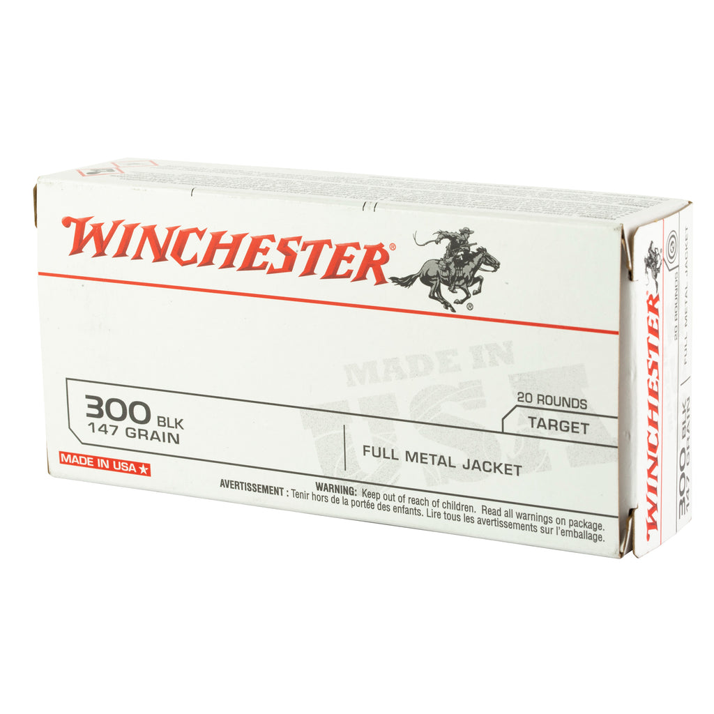 Winchester Ammunition USA 300 Blackout 147 Grain FMJ - 20 Round Box