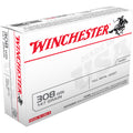 Winchester Ammunition USA White Box 308 Winchester 147-Grain Full Metal Jacket - Pack of 20