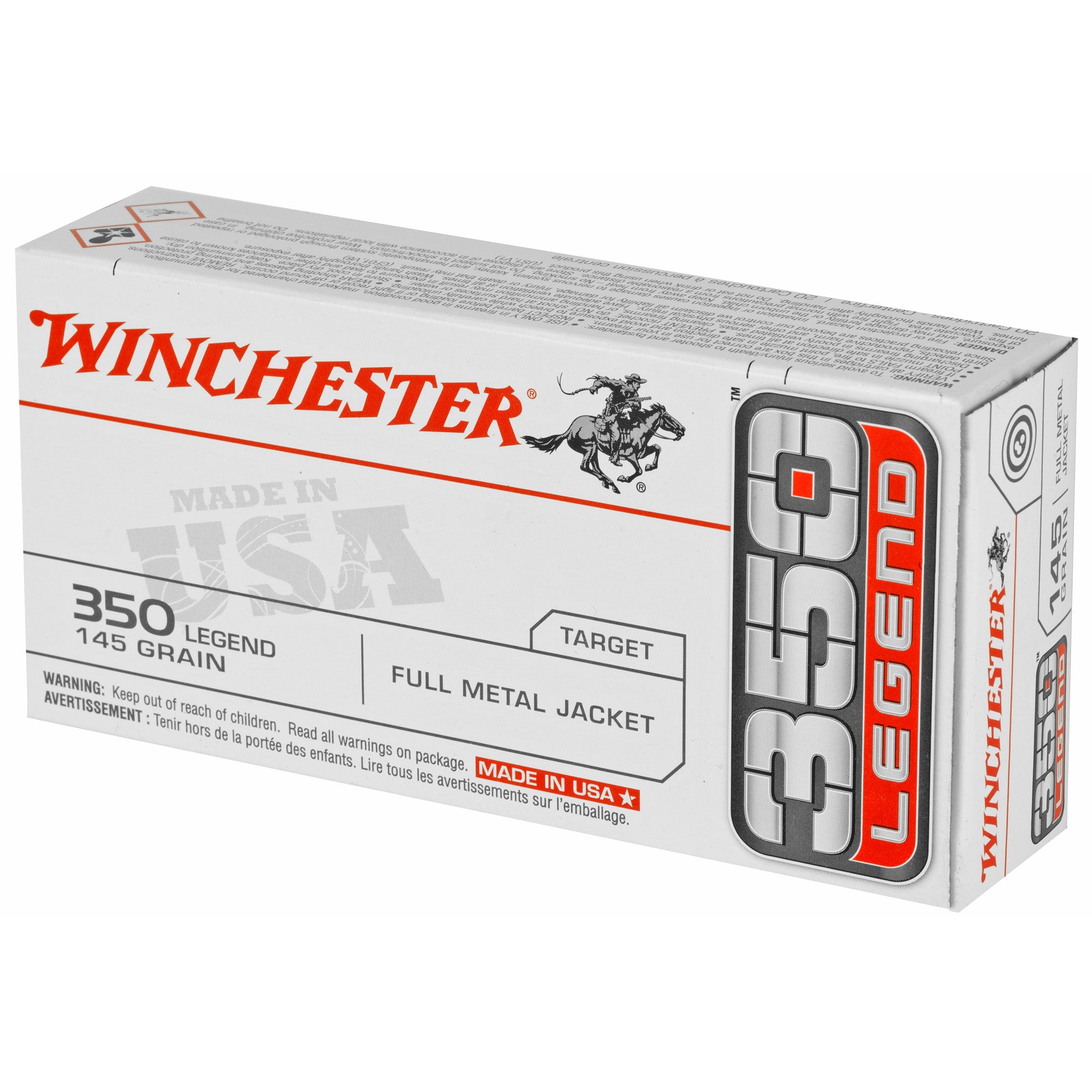 Winchester Ammunition USA 350 Legend 145-Grain Full Metal Jacket Cartridge - 20 Rounds