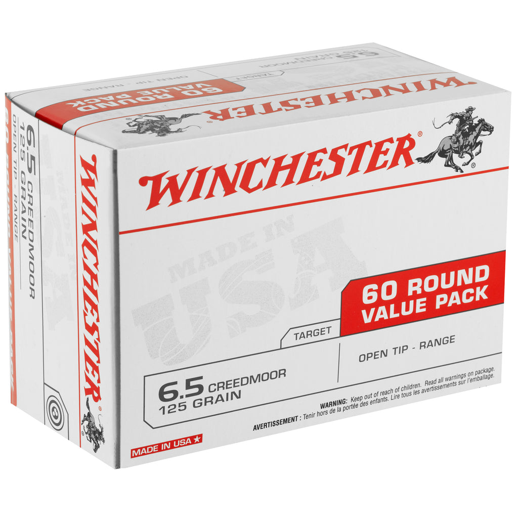 Winchester Ammunition USA 6.5 Creedmoor 125-Grain Open Tip Rifle Ammunition - 60 Rounds Per Box