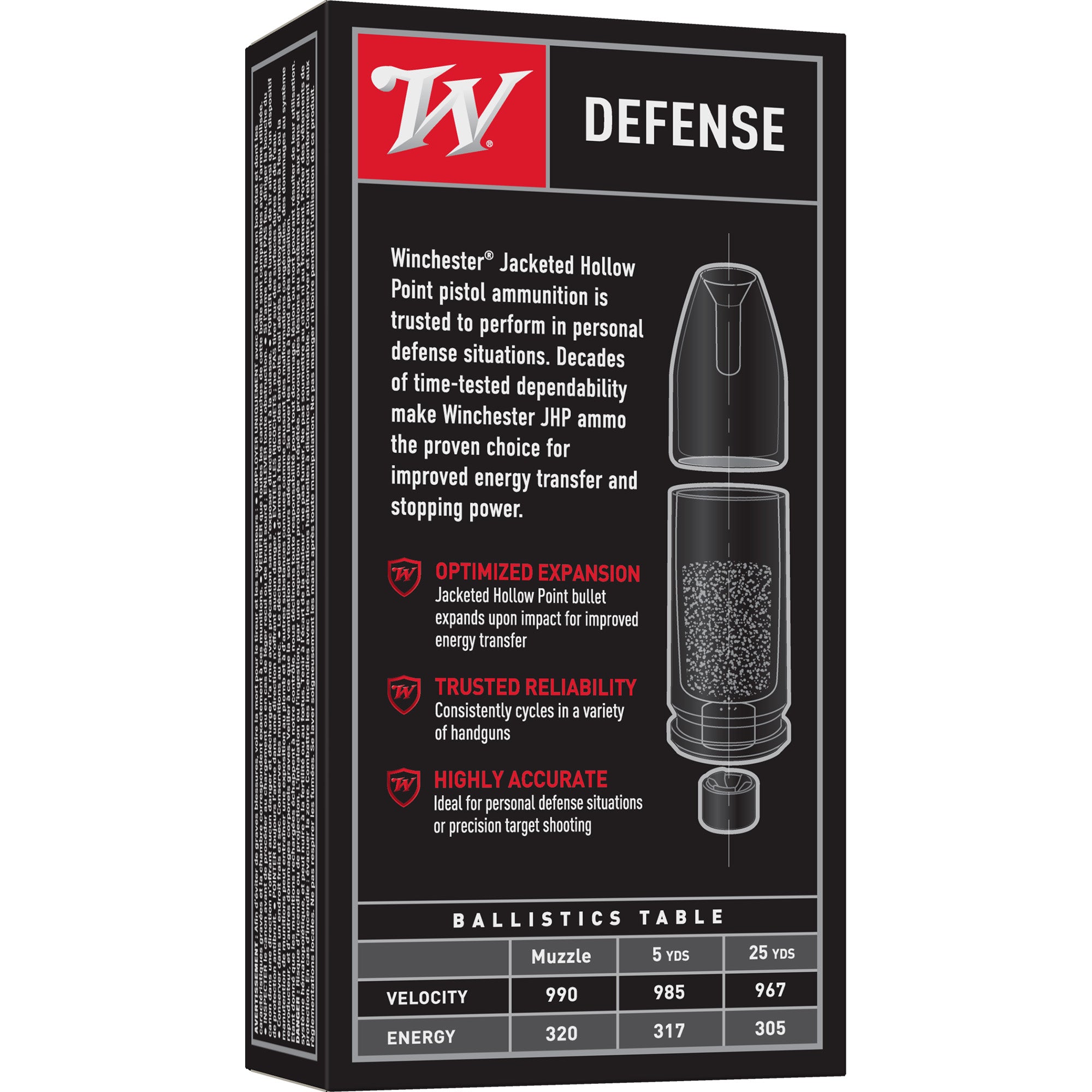 Winchester Ammunition USA 9mm 147 Grain Hollow Point Ammo (50 Rounds per Box, 500 per Case)