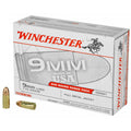 Winchester Ammunition USA 9mm 115 Grain Full Metal Jacket, 200 Rounds per Box