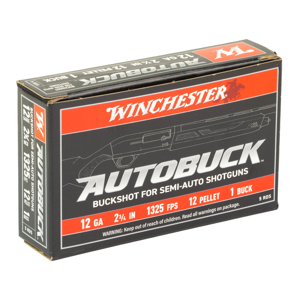 Winchester Ammunition Super-X 12 Gauge 2.75 Inch Buckshot - 1 Buck, 5 Rounds per Box