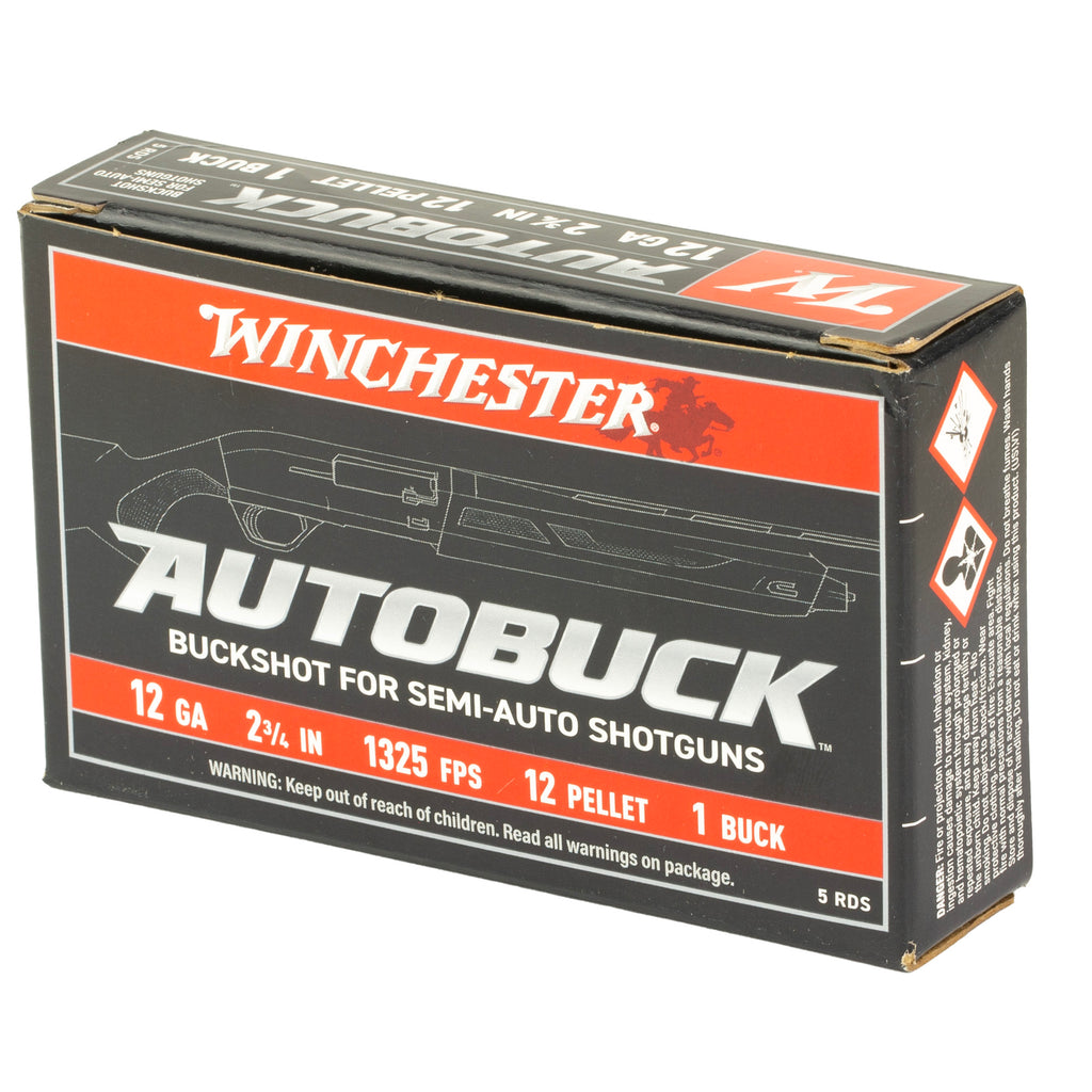 Winchester Ammunition Super-X 12 Gauge 2.75 Inch Buckshot - 1 Buck, 5 Rounds per Box