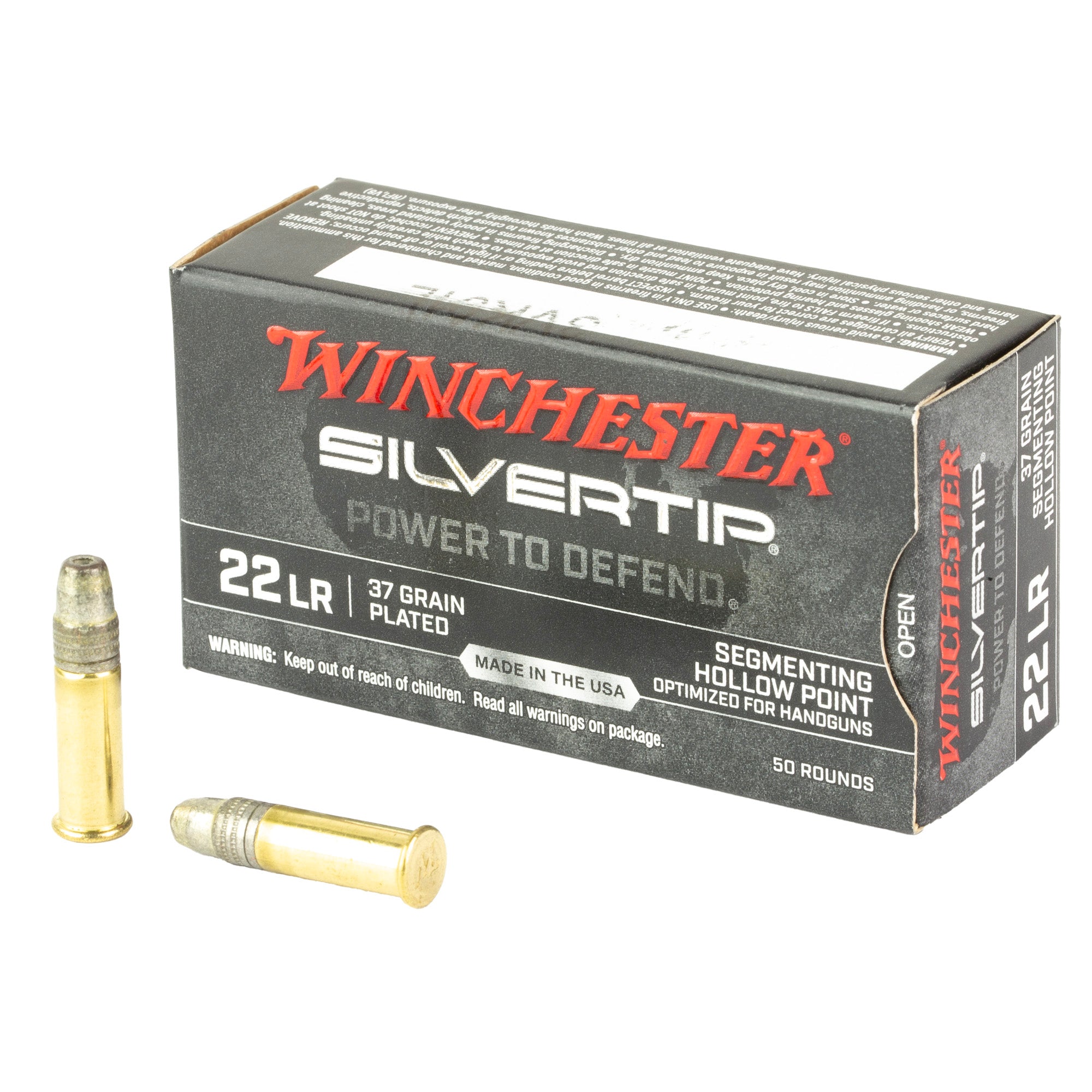 Winchester Ammunition Silvertip .22 LR 37 Grain Hollow Point – 50 Rounds Per Box, 2000 Per Case