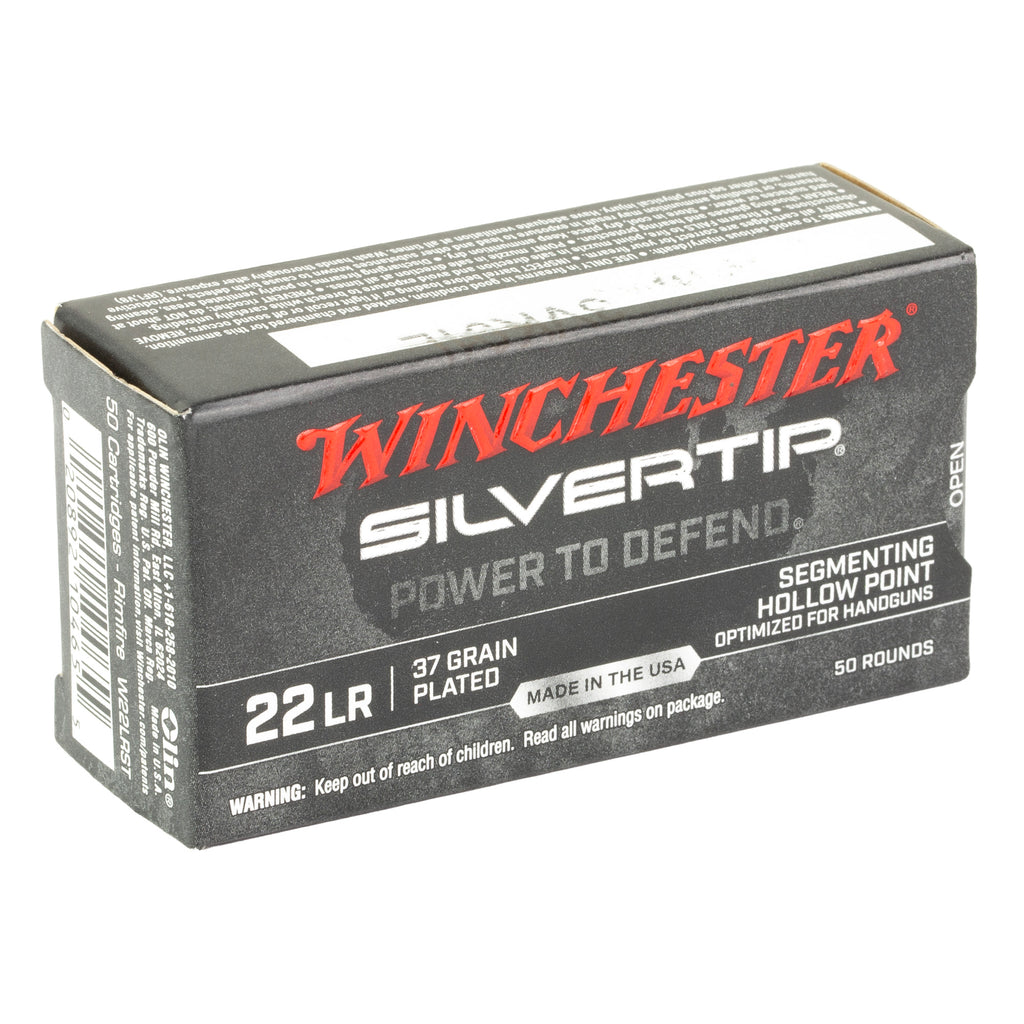 Winchester Ammunition Silvertip .22 LR 37 Grain Hollow Point – 50 Rounds Per Box, 2000 Per Case