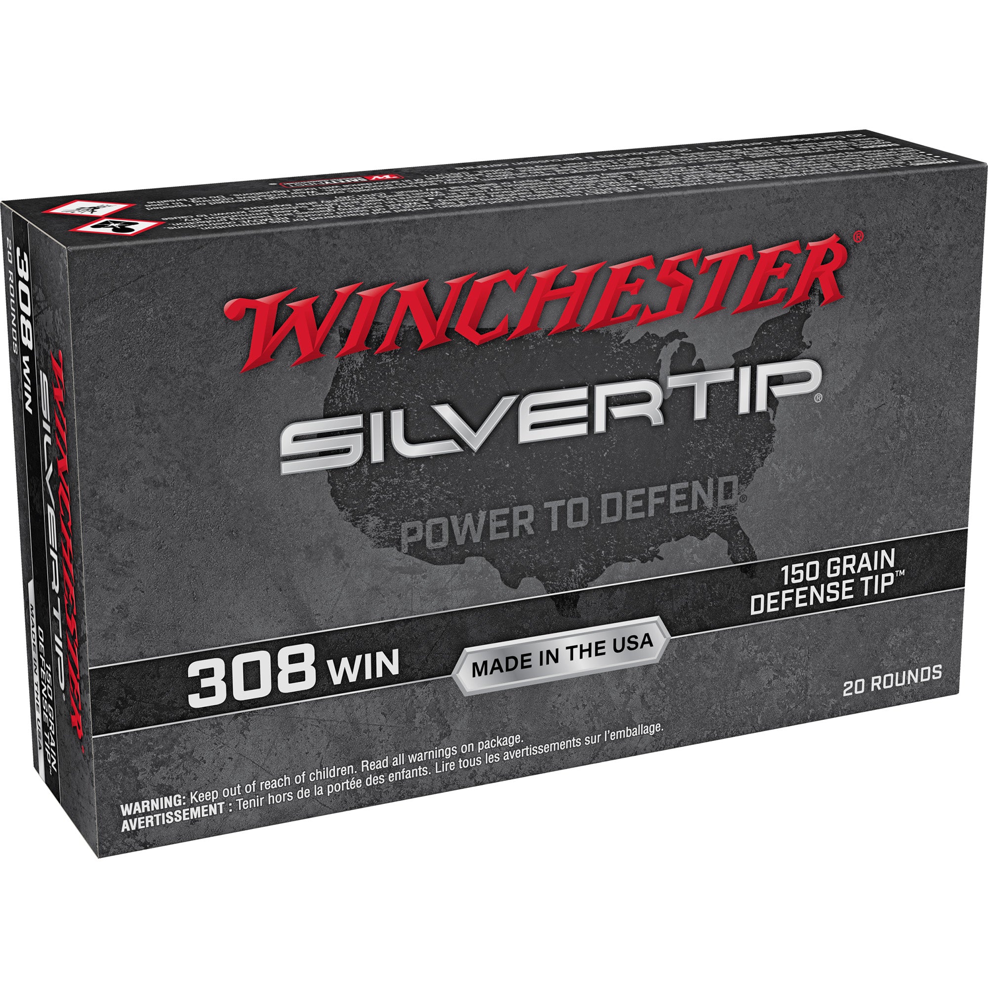 Winchester Ammunition Silvertip .308 Winchester 150 Grain Polymer Tip - 20 Rounds Per Box