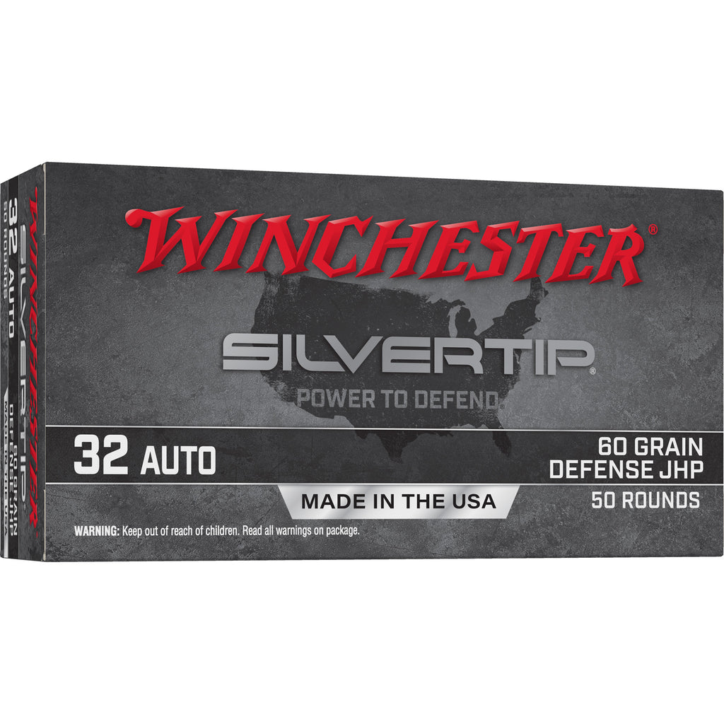 Winchester Ammunition Silvertip .32 Auto 60-Grain Hollow Point Ammunition - 50 Rounds Per Box