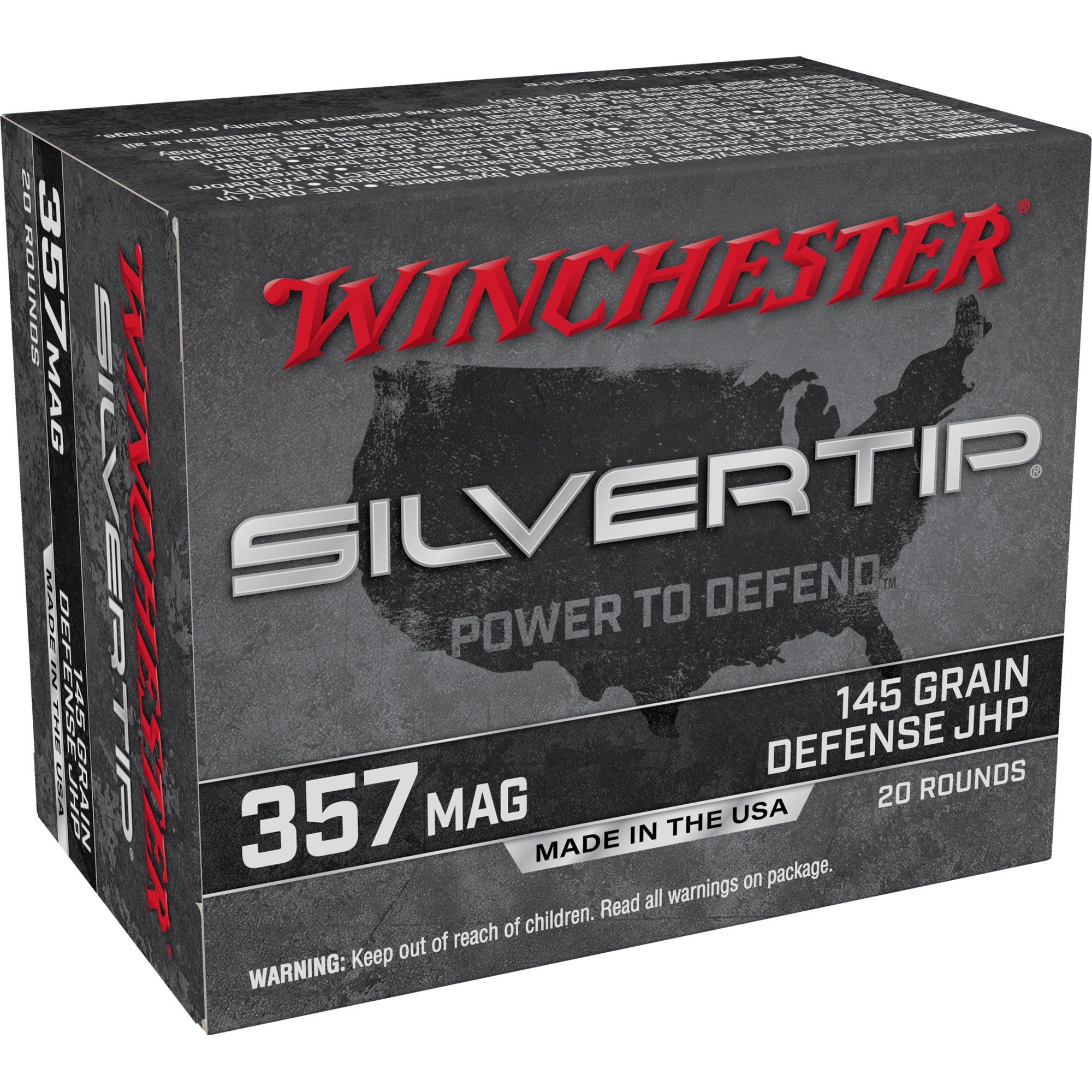 Winchester Ammunition Silvertip 357 Magnum 145 Grain Hollow Point - 20 Rounds