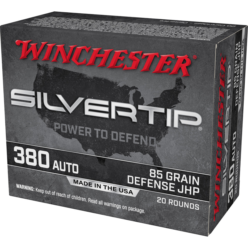 Winchester Ammunition Silvertip Hollow Point 380 ACP 85-Grain - 20 Rounds per Box