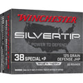 Winchester Ammunition Silvertip 38 Special +P 125 Grain Jacketed Hollow Point Ammunition (20 Rounds per Box)