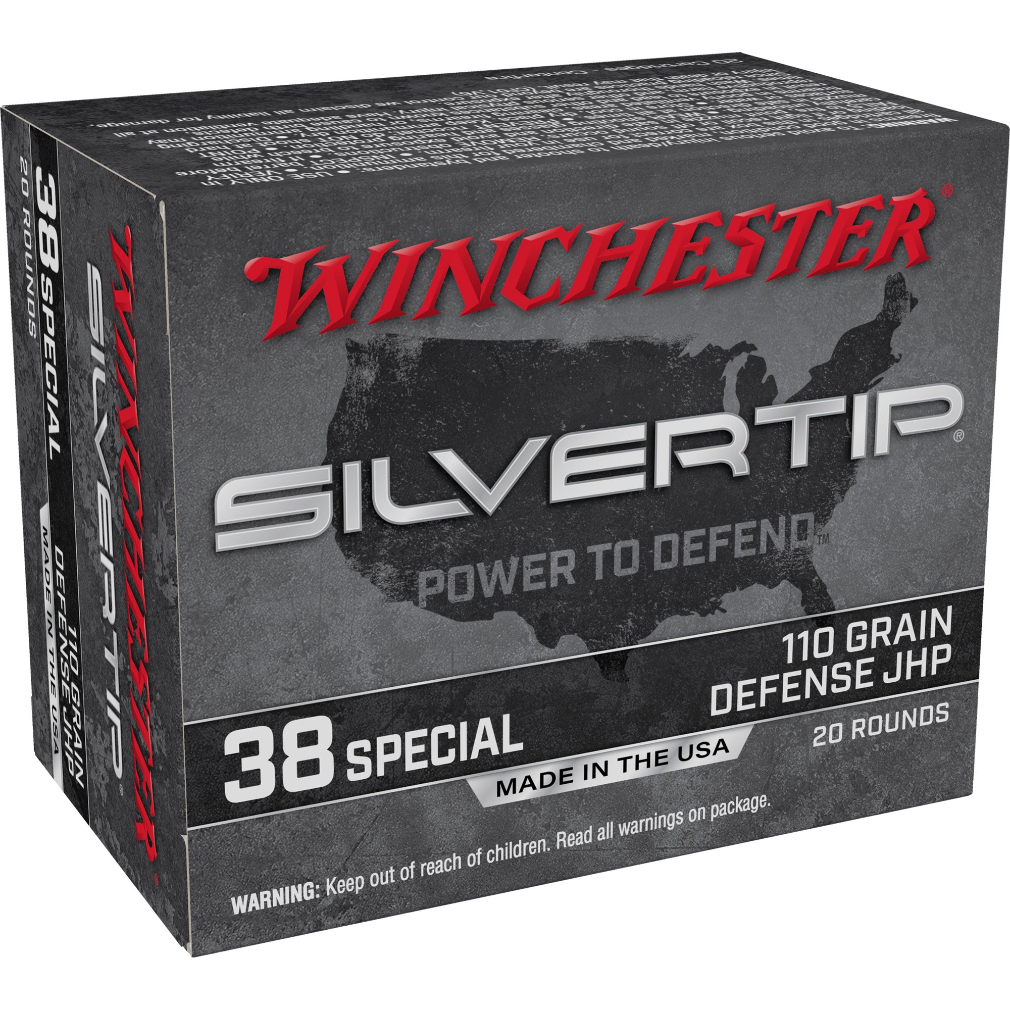 Winchester Ammunition Silvertip .38 Special 110 Grain Hollow Point Ammunition (20 Rounds Per Box, 200 Per Case)