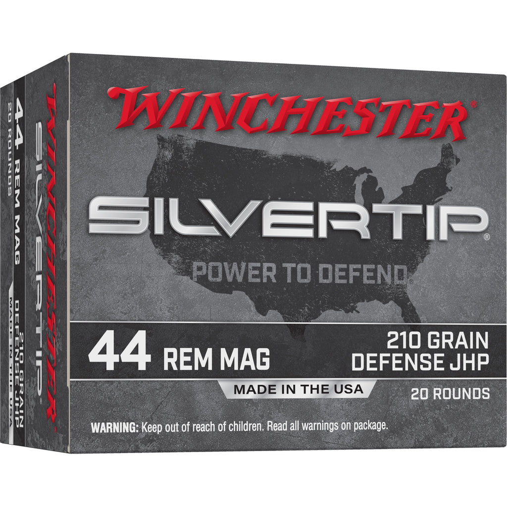 Winchester Ammunition Silvertip 44 Magnum 210 Grain Hollow Point Ammo - 20 Rounds