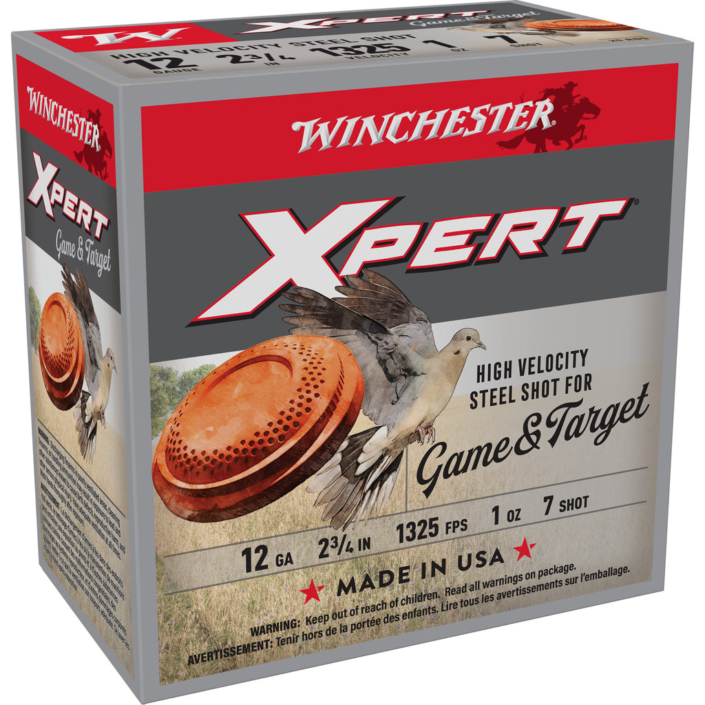 Winchester Ammunition Xpert Target 12 Gauge Steel Shot, 1 oz, #7 - 25 Rounds
