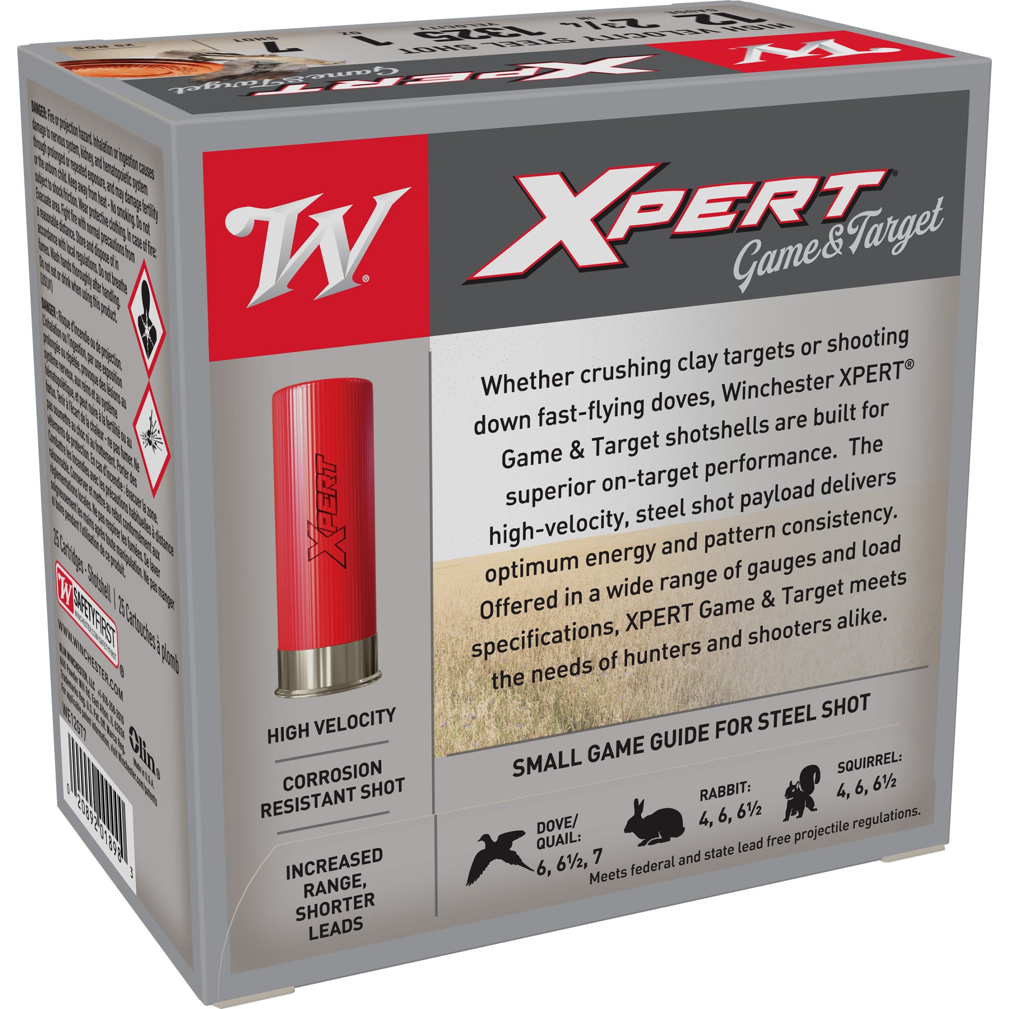 Winchester Ammunition Xpert Target 12 Gauge Steel Shot, 1 oz, #7 - 25 Rounds