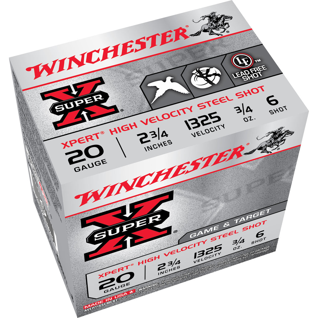 Winchester Ammunition Xpert 20 Gauge Steel Shot, 3/4 oz #6 – Reliable Performance for Hunting and Shooting Sports