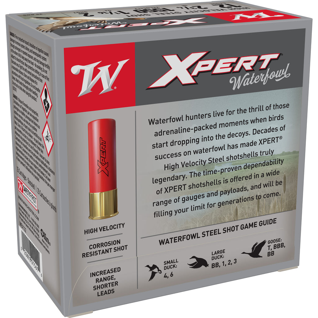Winchester Ammunition Xpert HI-Velocity Steel 12 Gauge #2 Shot (25 Rounds per Box)