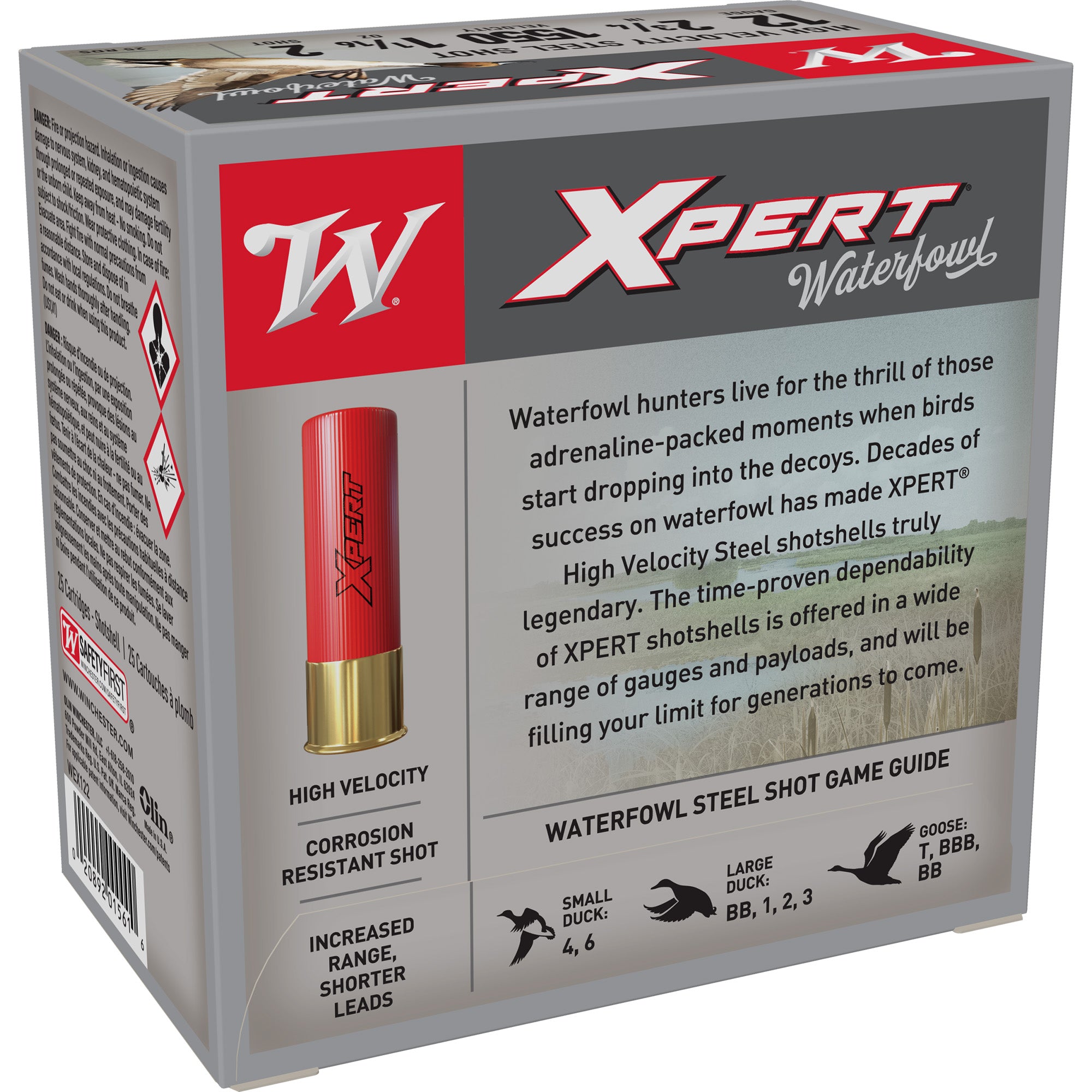 Winchester Ammunition Xpert HI-Velocity Steel 12 Gauge #2 Shot (25 Rounds per Box)