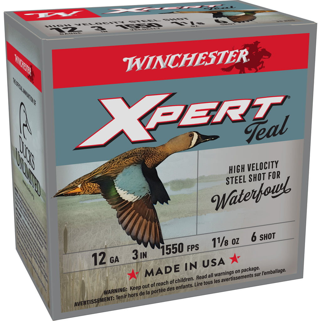Winchester Ammunition XPERT Steel 12 Gauge 3-inch #6 Steel Shotshells - 1 1/8 oz, 25/Box