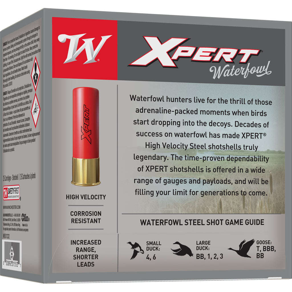 Winchester Ammunition Xpert Hi-Velocity Steel 12 Gauge #4 Shotshells - 25 Round Box