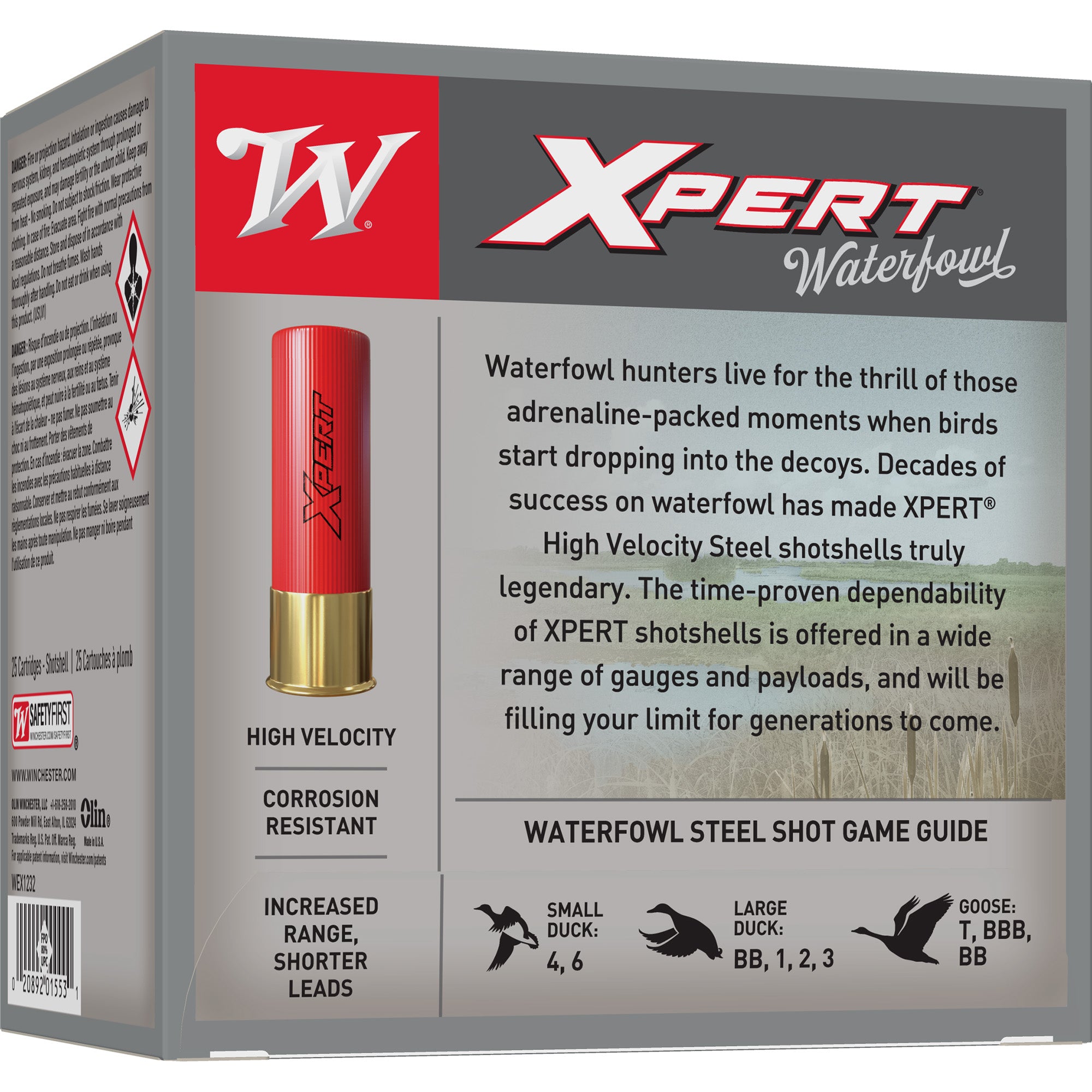 Winchester Ammunition Xpert Hi-Velocity Steel 12 Gauge #4 Shotshells - 25 Round Box
