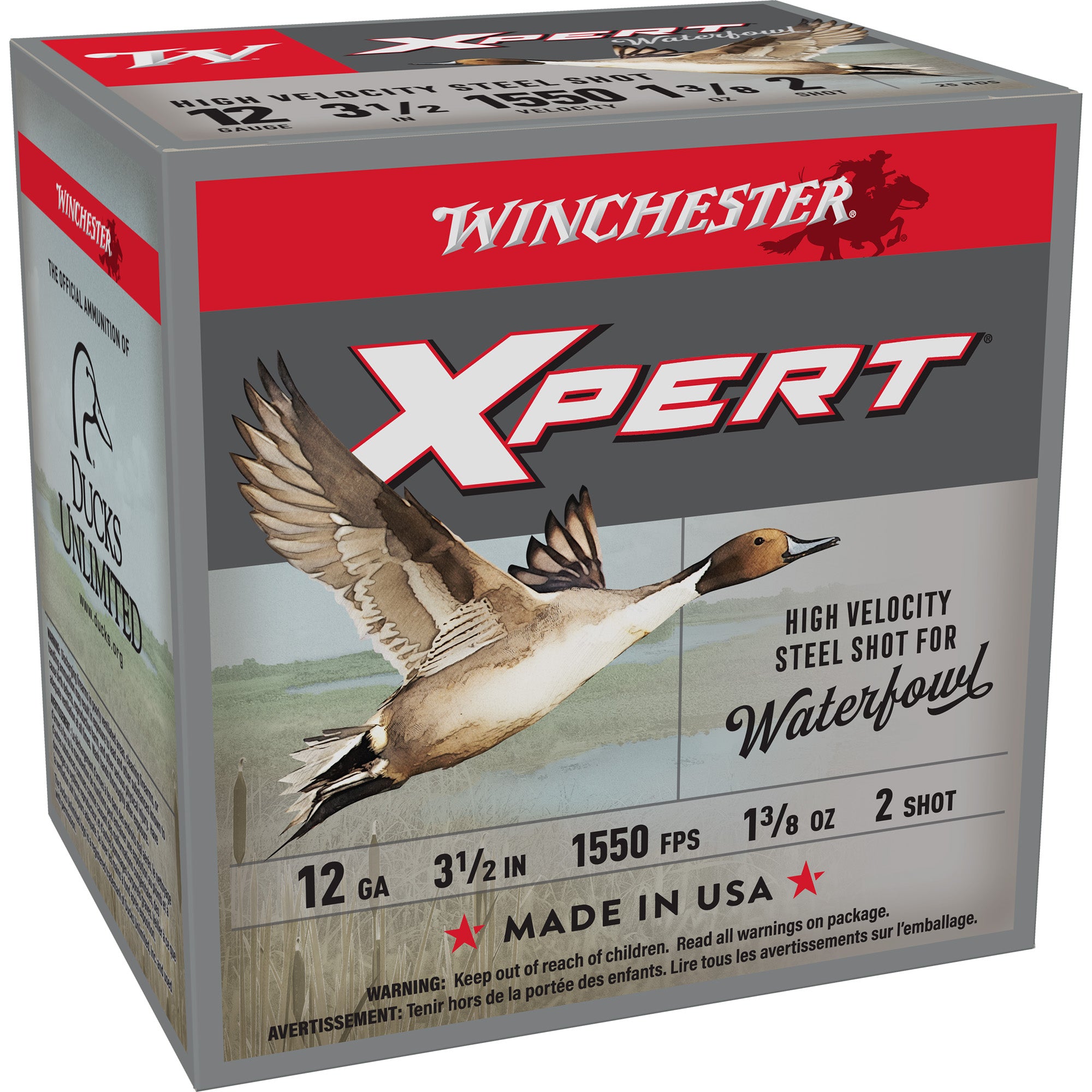 Winchester Ammunition Super-X Xpert Steel 12 Gauge 3.5-Inch #2 Steel Shot, 1 3/8 Ounce, Box of 25
